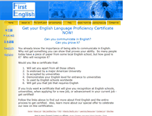 Tablet Screenshot of first-english.com